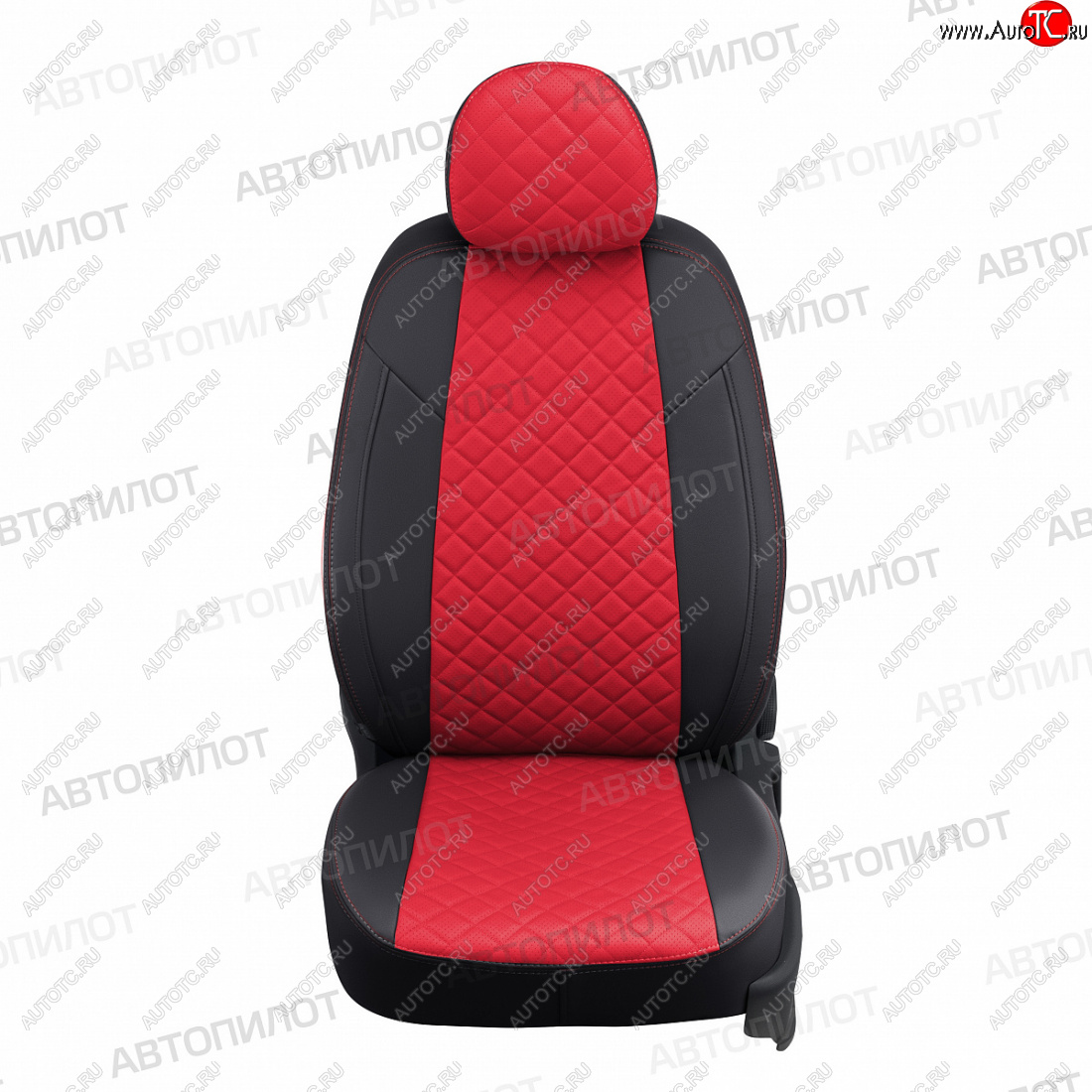 14 249 р. Чехлы сидений (экокожа) Автопилот Ромб  Hyundai Accent  седан ТагАЗ (2001-2012) (черный/красный)  с доставкой в г. Пермь