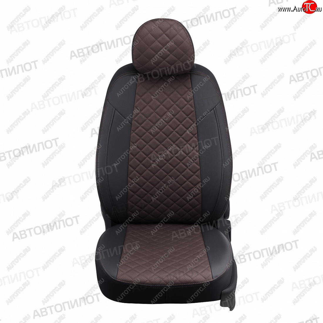 14 249 р. Чехлы сидений (экокожа) Автопилот Ромб  Hyundai Elantra  HD (2006-2011) (черный/шоколад)  с доставкой в г. Пермь
