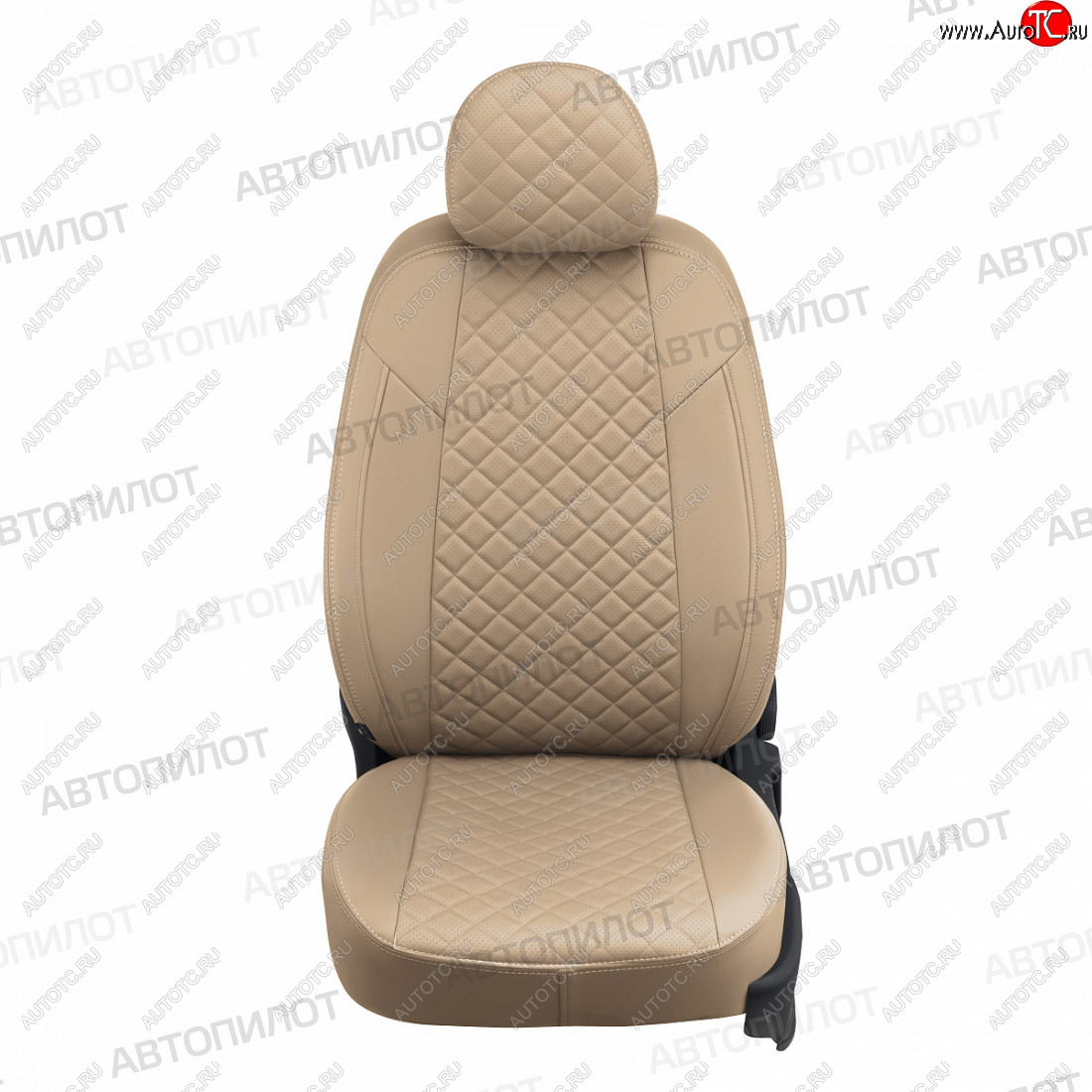 14 249 р. Чехлы сидений (экокожа) Автопилот Ромб  Hyundai Elantra  HD (2006-2011) (темно-бежевый)  с доставкой в г. Пермь