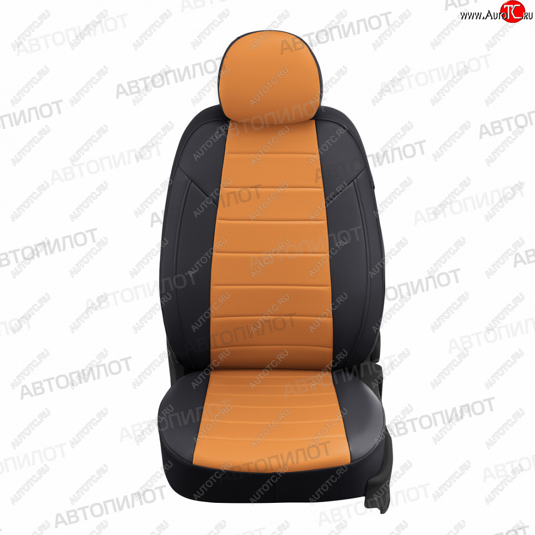 13 649 р. Чехлы сидений (экокожа) Автопилот  Hyundai Elantra  MD (2010-2016) дорестайлинг, рестайлинг (черный/оранж)  с доставкой в г. Пермь