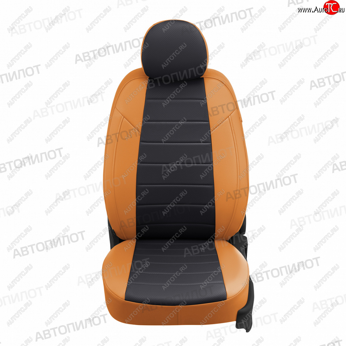 13 649 р. Чехлы сидений (экокожа) Автопилот  Hyundai Elantra  MD (2010-2016) дорестайлинг, рестайлинг (оранж/черный)  с доставкой в г. Пермь