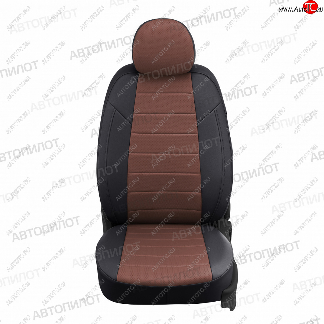 13 649 р. Чехлы сидений (экокожа) Автопилот  Hyundai Elantra  AD (2016-2020) дорестайлинг, рестайлинг (черный/темно-коричневый)  с доставкой в г. Пермь