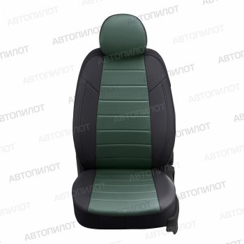 Чехлы сидений (экокожа, зад. сид. 40/60) Автопилот Hyundai Getz  TB (2002-2010) хэтчбэк 5 дв. дорестайлинг, хэтчбэк 5 дв. рестайлинг (черный/зеленый)
