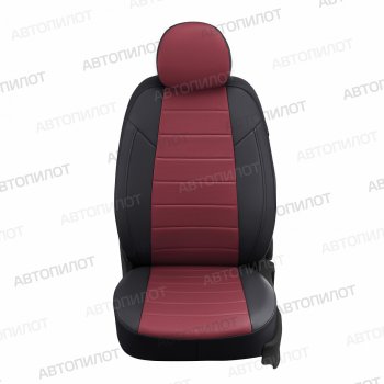 Чехлы сидений (экокожа, 8 мест) Автопилот Hyundai Starex/Grand Starex/H1  TQ (2007-2022) дорестайлинг, рестайлинг, 2-ой рестайлинг (черный/бордовый)