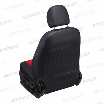8 349 р. Чехлы сидений (экокожа/алькантара, 3 места) Автопилот  Hyundai HD-72 - HD78 (черный/красный)  с доставкой в г. Пермь. Увеличить фотографию 4