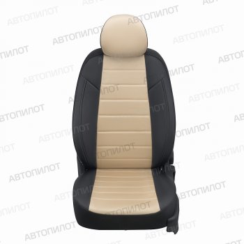 8 349 р. Чехлы сидений (экокожа/алькантара, 3 места) Автопилот  Hyundai HD-72 - HD78 (черный/бежевый)  с доставкой в г. Пермь. Увеличить фотографию 3