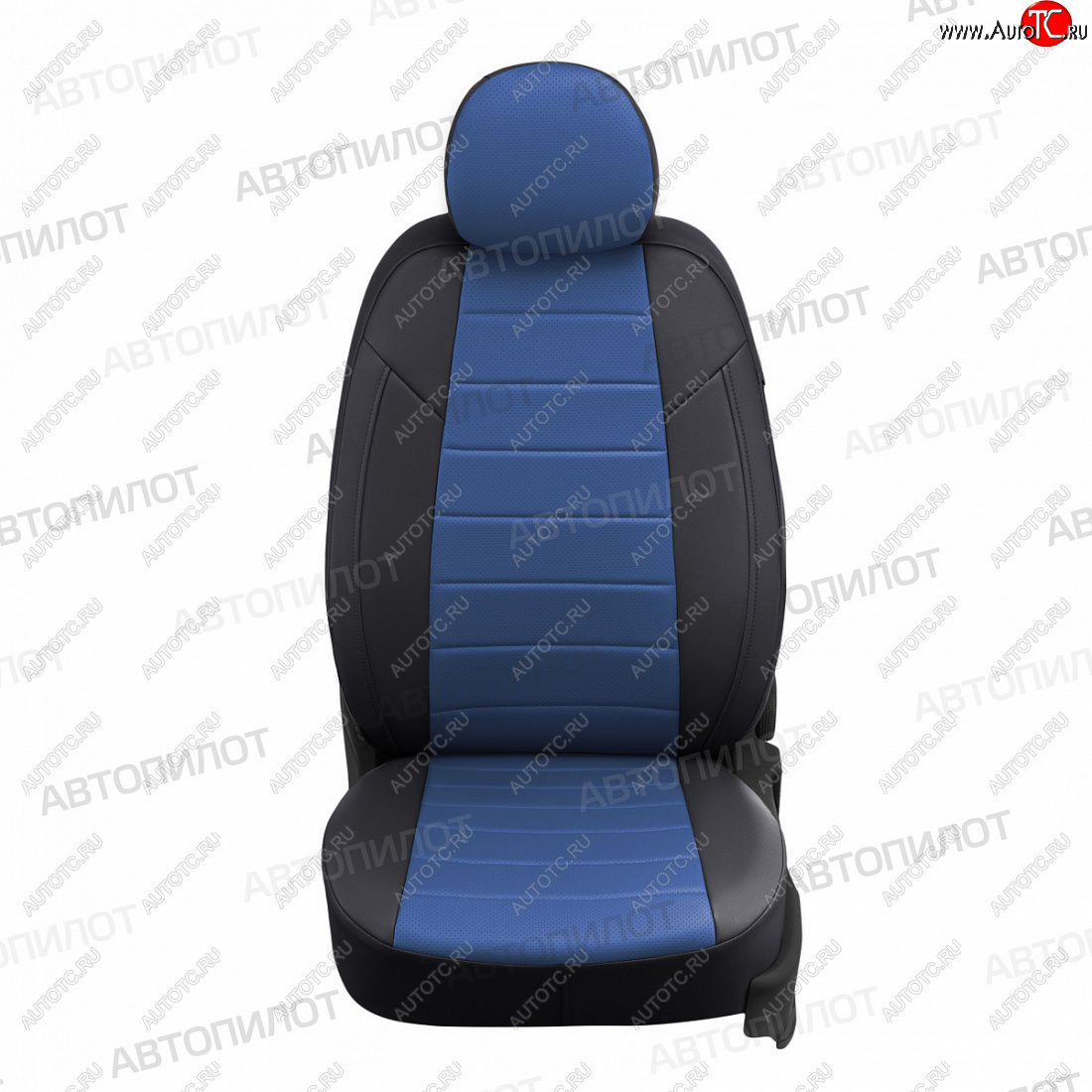 13 649 р. Чехлы сидений (экокожа) Автопилот  Hyundai i20  PB (2008-2015) хэтчбэк дорестайлинг, хэтчбэк рестайлинг (черный/синий)  с доставкой в г. Пермь