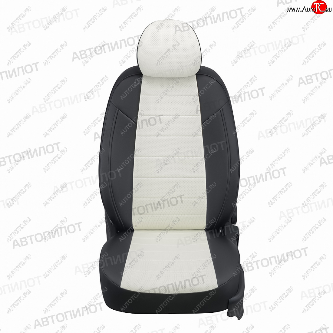 13 649 р. Чехлы сидений (экокожа) Автопилот  Hyundai i20  PB (2008-2015) хэтчбэк дорестайлинг, хэтчбэк рестайлинг (черный/белый)  с доставкой в г. Пермь