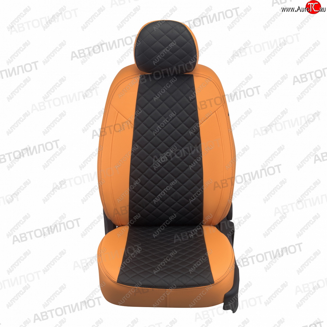14 249 р. Чехлы сидений (экокожа) Автопилот Ромб  Hyundai I40  1 VF (2011-2019) дорестайлинг седан, дорестайлинг универсал, рестайлинг седан, рестайлинг универсал (оранж/черный)  с доставкой в г. Пермь
