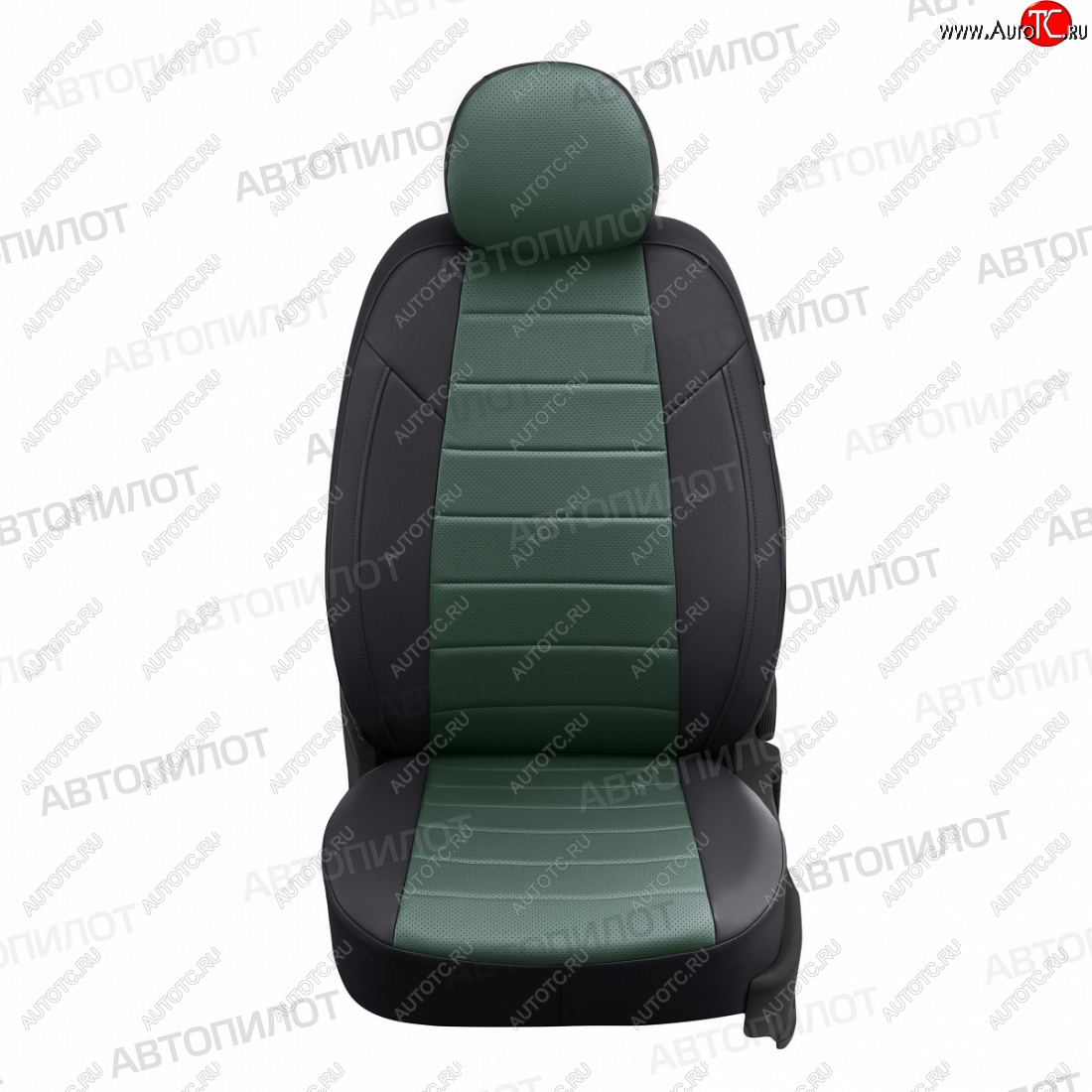 13 649 р. Чехлы сидений (экокожа) Автопилот  Hyundai Matrix  1 FC (2001-2010) дорестайлинг, 1-ый рестайлинг, 2-ой рестайлинг (черный/зеленый)  с доставкой в г. Пермь