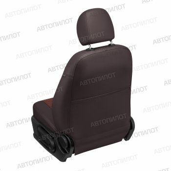 13 649 р. Чехлы сидений (экокожа/алькантара, 40/60) Автопилот  Hyundai Solaris  RBr (2010-2017), KIA Rio  3 QB (2011-2017) (шоколад)  с доставкой в г. Пермь. Увеличить фотографию 3