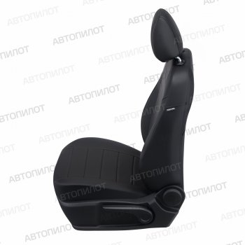 13 649 р. Чехлы сидений (экокожа, сплош) Автопилот  Hyundai Solaris  HCR (2017-2022) седан дорестайлинг, седан рестайлинг (черный)  с доставкой в г. Пермь. Увеличить фотографию 2