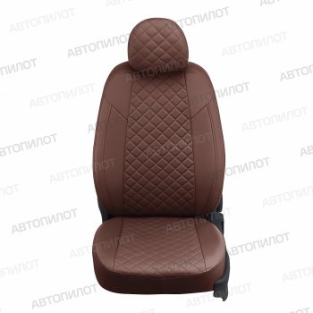 Чехлы сидений (экокожа, 8 мест) Автопилот Ромб Hyundai Staria  US4 (2021-2022) (темно-коричневый)