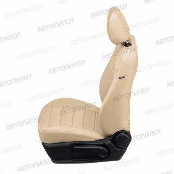 13 649 р. Чехлы сидений (экокожа/алькантара) Автопилот Hyundai Terracan HP дорестайлинг (2001-2004) (бежевый)  с доставкой в г. Пермь. Увеличить фотографию 2