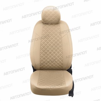 14 249 р. Чехлы сидений (экокожа/алькантара) Автопилот Ромб Hyundai Terracan HP дорестайлинг (2001-2004) (бежевый)  с доставкой в г. Пермь. Увеличить фотографию 4