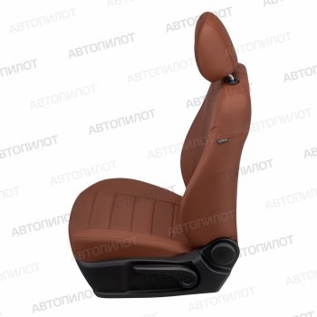 8 349 р. Чехлы сидений (экокожа/алькантара, 3 места) Автопилот  Iveco Daily (2014-2019) фургон (коричневый)  с доставкой в г. Пермь. Увеличить фотографию 2
