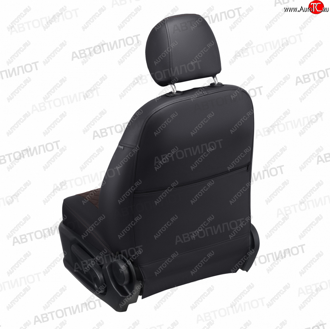 14 249 р. Чехлы сидений (экокожа) Автопилот Ромб  KIA Carens  UN (2006-2013) (черный/шоколад)  с доставкой в г. Пермь