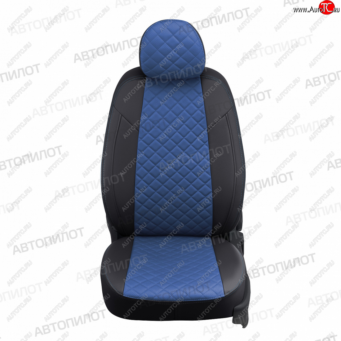 14 249 р. Чехлы сидений (экокожа) Автопилот Ромб  KIA Ceed  1 ED (2006-2012) дорестайлинг универсал, дорестайлинг, хэтчбэк 5 дв., рестайлинг универсал, рестайлинг, хэтчбэк 5 дв. (черный/синий)  с доставкой в г. Пермь