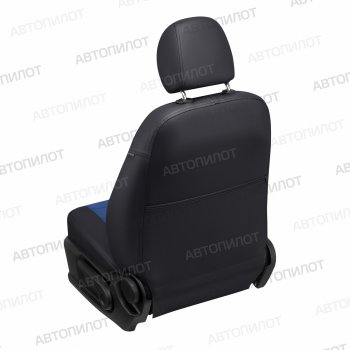13 649 р. Чехлы сидений (экокожа/алькантара, 3 спинки) Автопилот  KIA Ceed  3 CD (2018-2025) универсал, хэтчбэк (черный/синий)  с доставкой в г. Пермь. Увеличить фотографию 3
