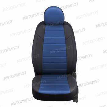 13 649 р. Чехлы сидений (экокожа/алькантара, 3 спинки) Автопилот  KIA Ceed  3 CD (2018-2025) универсал, хэтчбэк (черный/синий)  с доставкой в г. Пермь. Увеличить фотографию 5