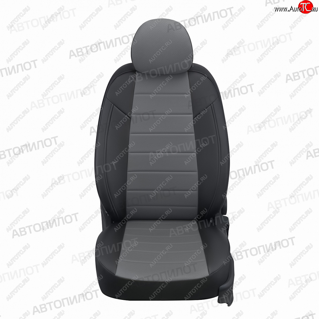 13 649 р. Чехлы сидений (экокожа) Автопилот  KIA Cerato  1 LD (2004-2007) хэтчбэк (черный/темно-серый)  с доставкой в г. Пермь