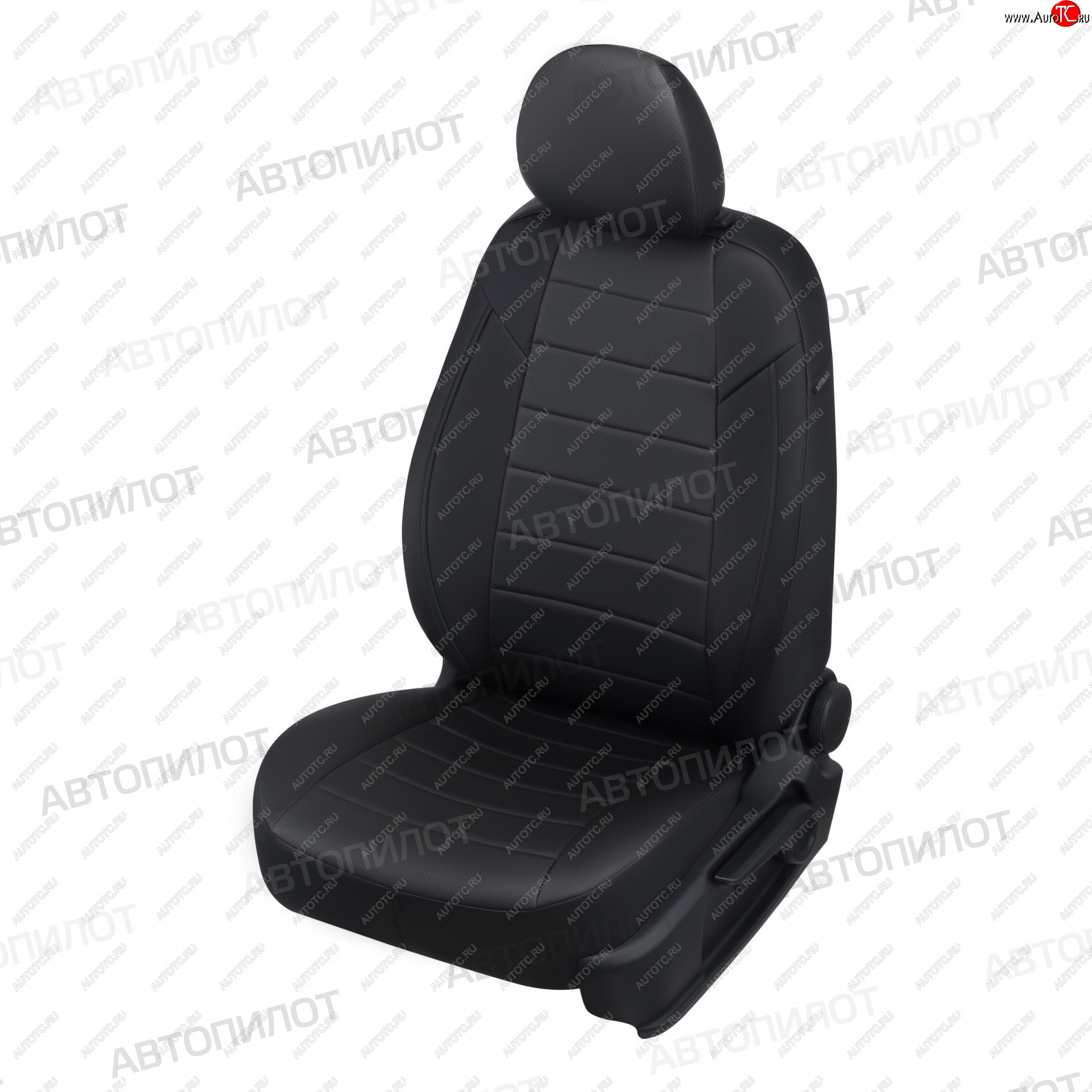 8 249 р. Чехлы сидений (экокожа) Автопилот KIA Rio 2 JB дорестайлинг седан (2005-2009) (черный)  с доставкой в г. Пермь