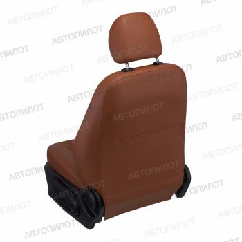 8 499 р. Чехлы на сиденья Алькантара ромб (раздел. 40/60 экокожа) Автопилот Лада Приора 2172 хэтчбек дорестайлинг (2008-2014) (коричневый)  с доставкой в г. Пермь. Увеличить фотографию 3