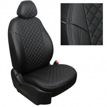 Чехлы сидений (экокожа) Автопилот Ромб Mazda 3/Axela  BL (2009-2013) дорестайлинг седан, дорестайлинг, хэтчбэк 5 дв., рестайлинг седан, рестайлинг, хэтчбэк (черный)