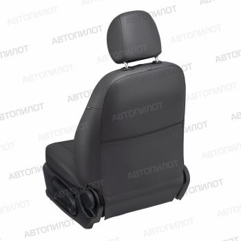 8 399 р. Чехлы на сиденья Экокожа (раздельн. 40/60 экокожа) Автопилот  CITROEN C4 aircross (2012-2017), Mitsubishi ASX (2010-2025), Peugeot 4008 (2012-2025) (темно-серый)  с доставкой в г. Пермь. Увеличить фотографию 5