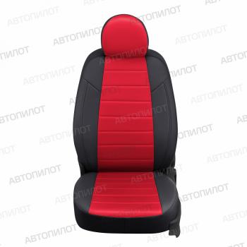 13 849 р. Чехлы на сиденья Алькантара (раздел. 40/60 экокожа) Автопилот Nissan Micra K12 5 дв. дорестайлинг (2002-2005) (черный/красный)  с доставкой в г. Пермь. Увеличить фотографию 3