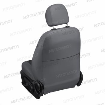 8 749 р. Чехлы на сиденья Ромб (раздел. 40/60 экокожа) Автопилот Nissan X-trail 3 T32 дорестайлинг (2013-2018) (серый/черный)  с доставкой в г. Пермь. Увеличить фотографию 4