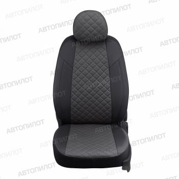 13 649 р. Чехлы на сиденья Экокожа (5 мест раздел. 40/60 экокожа) Автопилот CITROEN Berlingo B9 рестайлинг (2015-2022) (черный/темно-серый)  с доставкой в г. Пермь. Увеличить фотографию 3