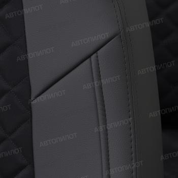 14 249 р. Чехлы на сиденья Алькантара ромб (к. Active раздел. 40/60 без задн. подлокот. экокожа) Автопилот Volkswagen Taos (2020-2022) (черный)  с доставкой в г. Пермь. Увеличить фотографию 6