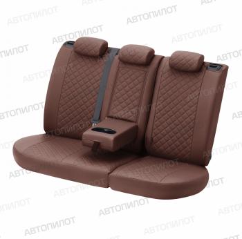 14 449 р. Чехлы на сиденья Ромб (к.Elegance с подлокот. 40/60 экокожа) Автопилот  Skoda Octavia  A7 (2012-2020) дорестайлинг универсал, рестайлинг универсал (темно-коричневый)  с доставкой в г. Пермь. Увеличить фотографию 3