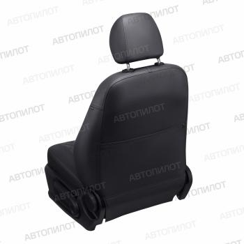14 449 р. Чехлы на сиденья Алькантара ромб (к.Elegance с подлокот. 40/60 экокожа) Автопилот Skoda Octavia A7 дорестайлинг универсал (2012-2017) (черный/темно-серый)  с доставкой в г. Пермь. Увеличить фотографию 6