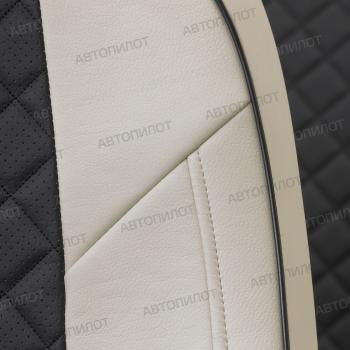 14 449 р. Чехлы на сиденья Ромб (к. Comfort Luxe экокожа) Автопилот  Уаз Патриот ( 23632,  3163 5 дв.) (2016-2025) 2-ой рестайлинг пикап, 2-ой рестайлинг (белый/черный)  с доставкой в г. Пермь. Увеличить фотографию 6