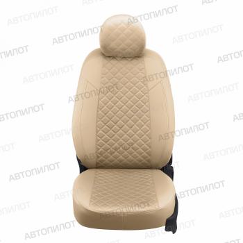 8 499 р. Чехлы на сиденья Алькантара ромб (раздел. 40/60 экокожа) Автопилот Volvo XC40 (2017-2022) (бежевый)  с доставкой в г. Пермь. Увеличить фотографию 5