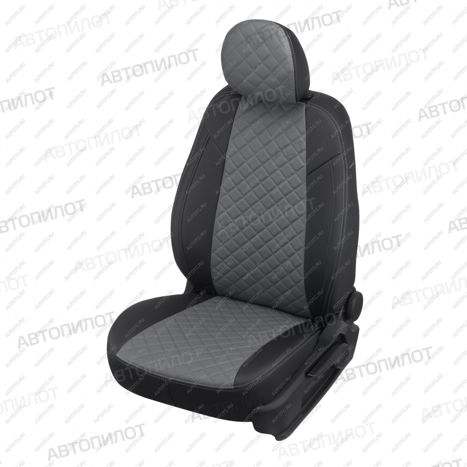 8 399 р. Чехлы на сиденья Экокожа (5 мест раздел. 40/60 экокожа) Автопилот  Volkswagen Caddy  2K (2003-2015) дорестайлинг, рестайлинг (черный/серый)  с доставкой в г. Пермь