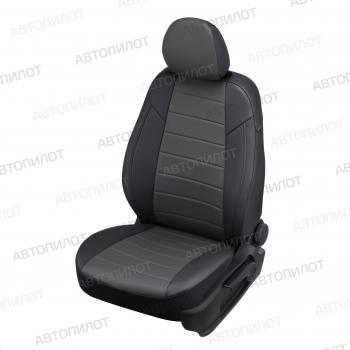  Чехлы на сиденья Экокожа (к. Sport Line Comfort Line раздел. 40/60 + вырез под подлокот.+ надкрыльн. экокожа) Автопилот Volkswagen Passat ( B6,  B7) (2005-2015) седан (черный/темно-серый)