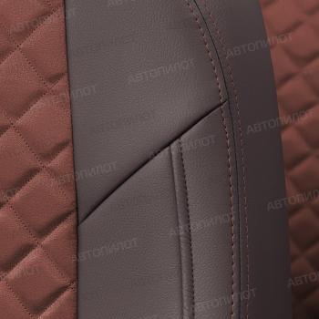 14 449 р. Чехлы на сиденья Алькантара ромб (к. Sport Line Comfort Line раздел. 40/60 + вырез под подлокот.+ надкрыльн. экокожа) Автопилот  Volkswagen Passat ( B6,  B7) (2005-2015) седан (шоколад)  с доставкой в г. Пермь. Увеличить фотографию 6