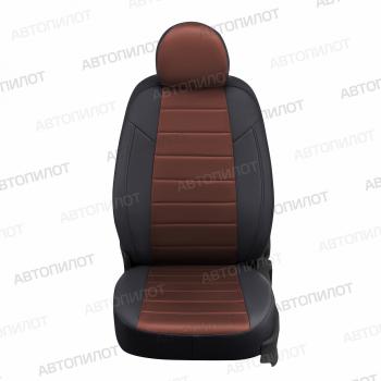 13 849 р. Чехлы на сиденье Алькантара (раздел. 40/60 экокожа) Автопилот Volkswagen Polo 5 хэтчбек рестайлинг (2015-2020) (черный/шоколад)  с доставкой в г. Пермь. Увеличить фотографию 3
