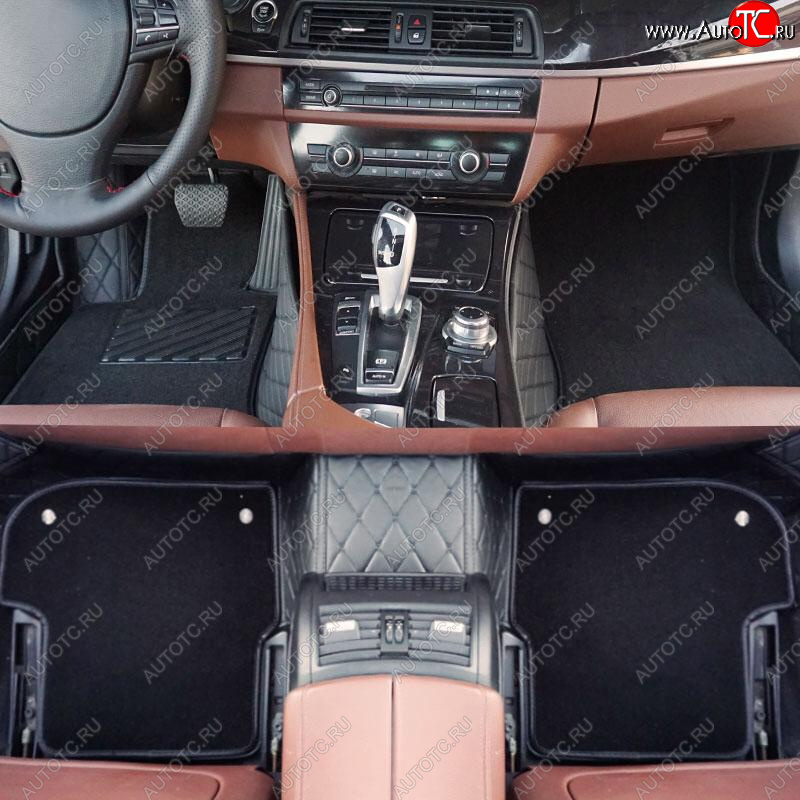 8 599 р. Ковры (Кожа + Текстиль экокожа) Автопилот Toyota RAV4 XA40 5 дв. дорестайлинг (2012-2015) (черный)  с доставкой в г. Пермь