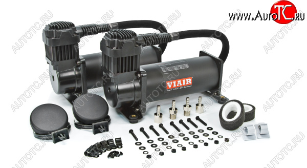 45 999 р. Комплект из 2-х компрессоров VIAIR 444C, черный матовый Viair 44442  с доставкой в г. Пермь