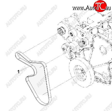 1 259 р. Ремень 8PK1727 6BT, ISLe 3911620 CUMMINS 14278  с доставкой в г. Пермь