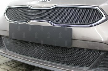 2 999 р. Защитная сетка в бампер (низ, ячейка 3х7 мм) Alfeco Стандарт KIA Ceed 3 CD универсал (2018-2025) (Чёрная)  с доставкой в г. Пермь. Увеличить фотографию 3