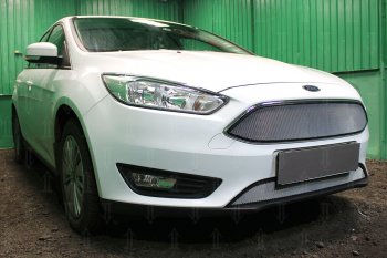 2 999 р. Защитная сетка в бампер (низ, ячейка 3х7 мм) Alfeco Стандарт KIA Ceed 3 CD универсал (2018-2025) (Чёрная)  с доставкой в г. Пермь. Увеличить фотографию 7