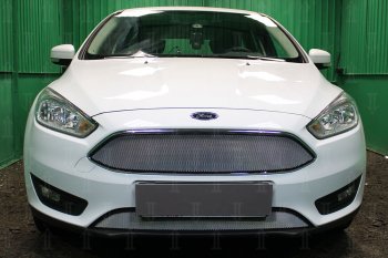 2 999 р. Защитная сетка в бампер (низ, ячейка 3х7 мм) Alfeco Стандарт KIA Ceed 3 CD универсал (2018-2025) (Чёрная)  с доставкой в г. Пермь. Увеличить фотографию 9