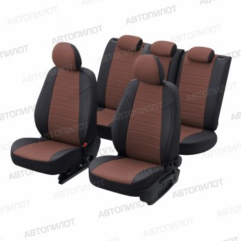 13 649 р. Чехлы сидений (экокожа) Автопилот  Great Wall Wingle 7 (2018-2023) пикап (черный/темно-коричневый)  с доставкой в г. Пермь. Увеличить фотографию 5