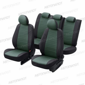 13 649 р. Чехлы сидений (экокожа) Автопилот  Great Wall Wingle 7 (2018-2023) пикап (черный/зеленый)  с доставкой в г. Пермь. Увеличить фотографию 5