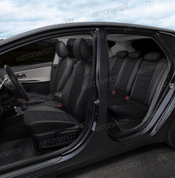 13 849 р. Чехлы сидений (экокожа/алькантара) Автопилот Nissan Micra K12 5 дв. дорестайлинг (2002-2005) (черный)  с доставкой в г. Пермь. Увеличить фотографию 7